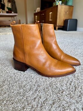 Thursday Boot Company Camel Tan Leather Ankle Boots